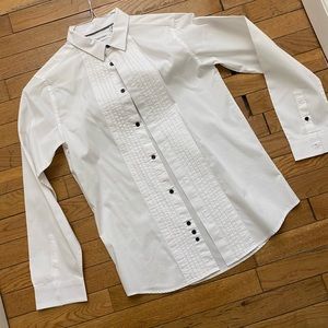 Calvin Klein boys tuxedo shit shirt